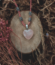 Corazón en cuarzo rosa